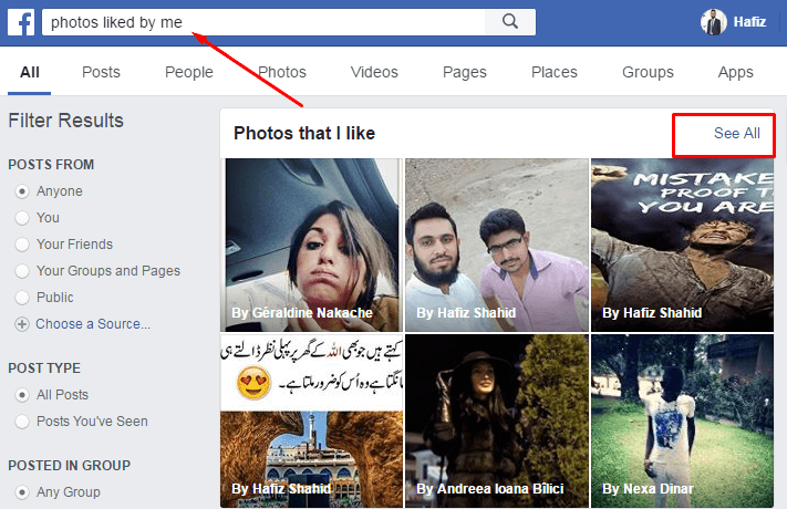 How To See What Pictures Someone Likes On Facebook